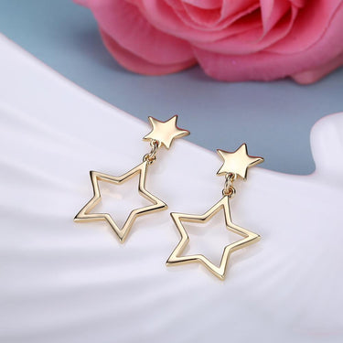 Double Star Drop Earrings-Your Soul Place